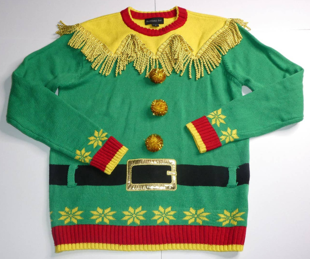 BLIZZARD BAY holiday sweater Elf sweater, small, NEW